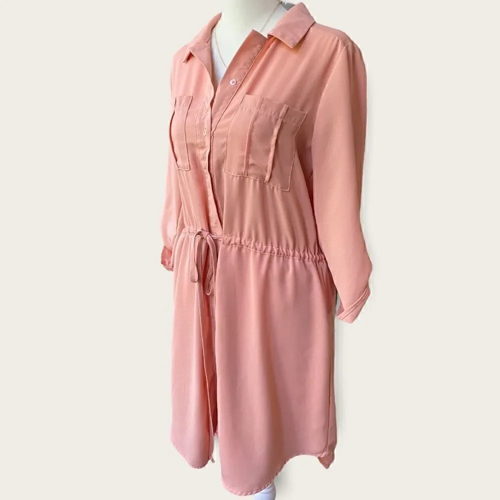 SIENNA Sky Blush Pink Shirt Dress